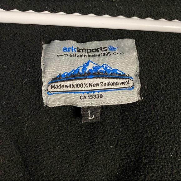 Ark Imports Men's Gray Full Zip 100% Wool Knit Hooded Jacket - Picture 5 of 9